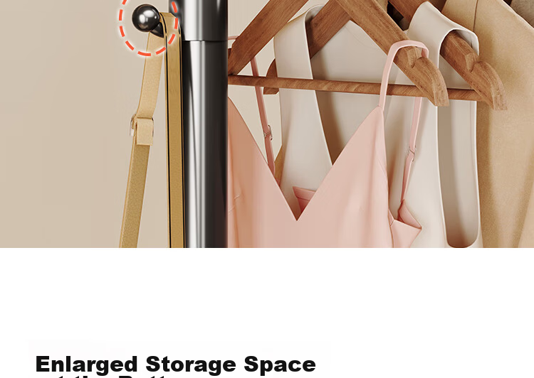 Yicai Nianhua Multifunctional Floor Clothes Drying Rack Balcony Garment Rack Simple Clothes Rod Bedroom Dormitory Hanger 2678 19