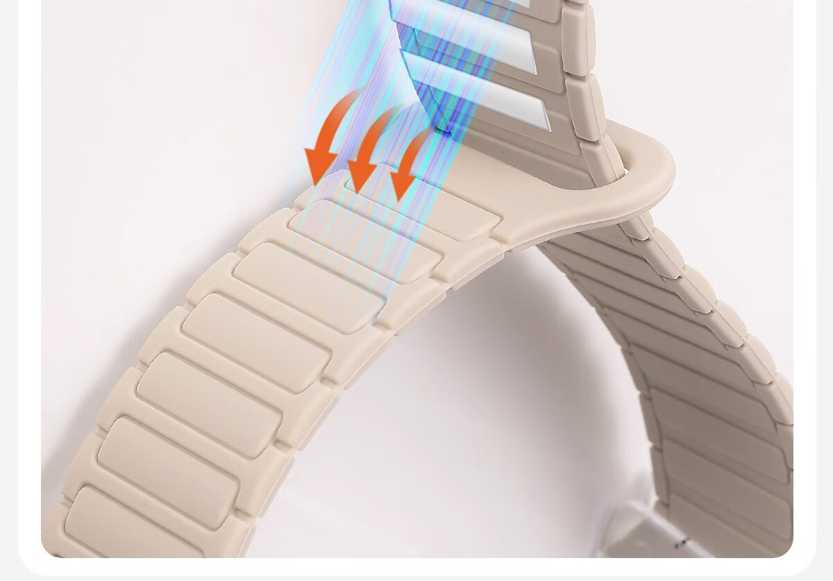 Watchbond Compatible with Apple S12 Watch Band, IWatch S11/s10/9/8 Strap, Upgraded Silicone Magnetic Loop, Ultra4/3/2 Watch Band, 49mm Men's Starlight Strap 6