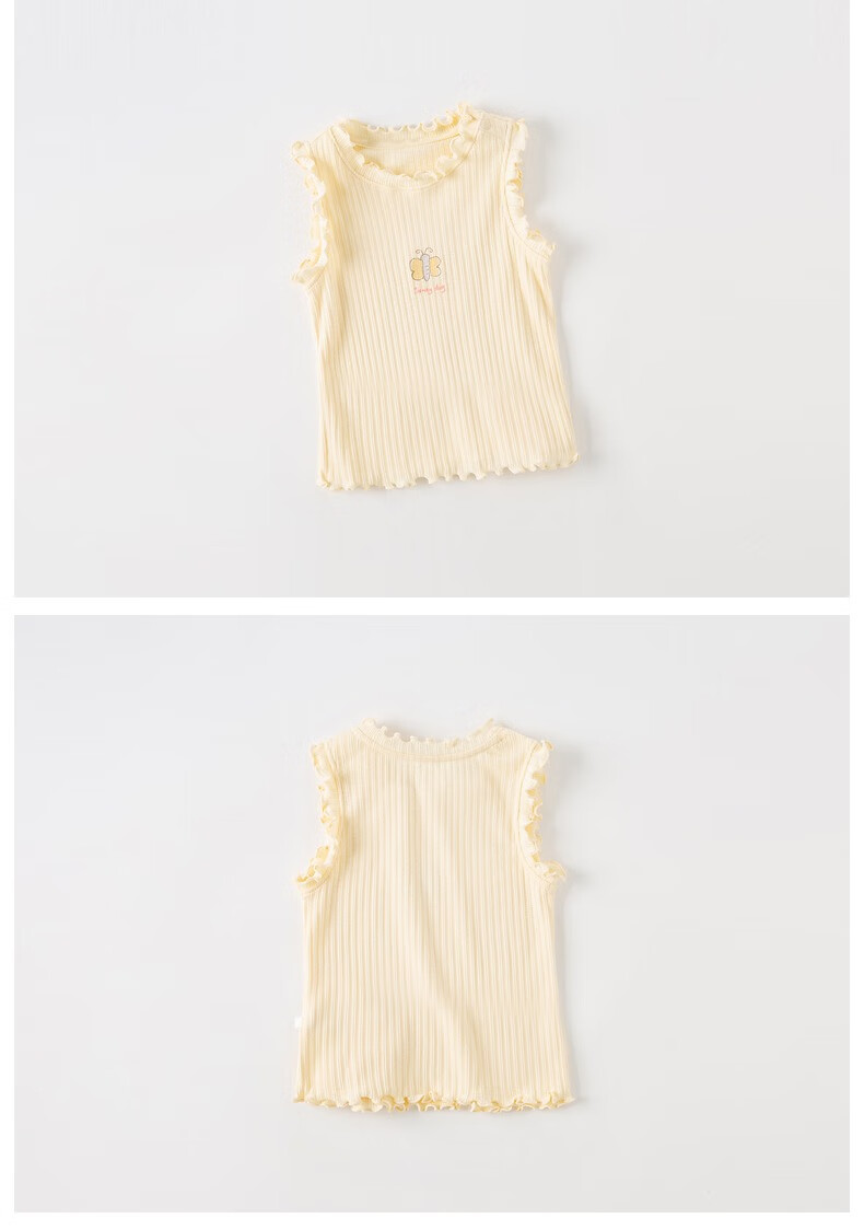 DAVE & BELLA Girls' Tank Top, Children's Summer Clothing, Stylish Top for Girls, Baby Girl Cotton T-Shirt 8
