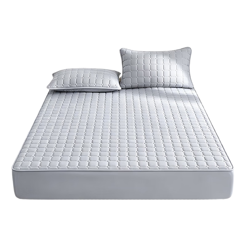 CROWN 1.8m x 2m Fitted Sheet Winter Thickened Plush Quilted Mattress Cover Full Wrap Protector