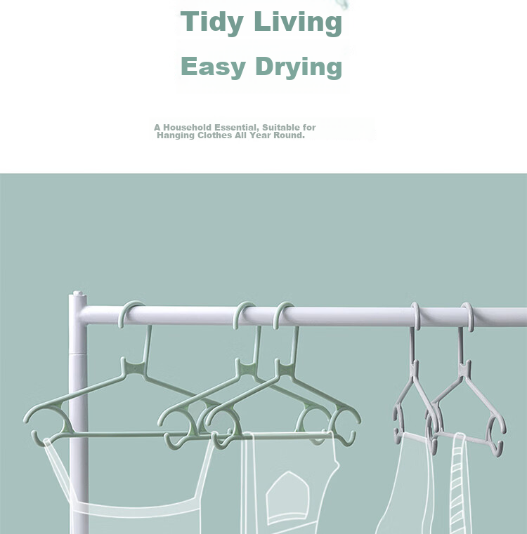 CHAHUA Thickened Seamless Hangers, Coat Hangers, Drying Racks, Clothes Hangers, Pack of 10, Made of PP Material, Anti-Breakage 10