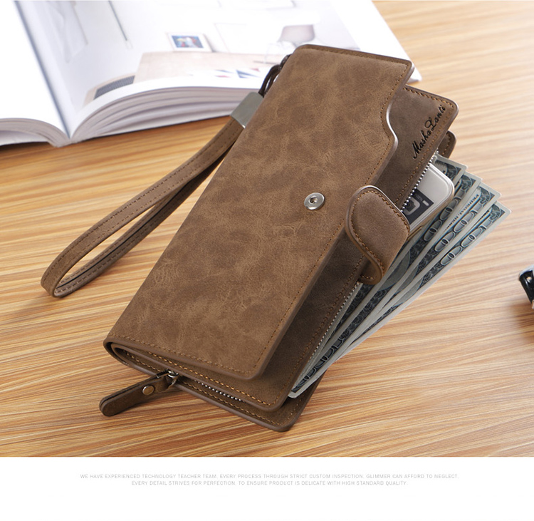 MashaLanti Men's Wallet, Long Style, Large Capacity, Leather Billfold, Handheld Multi-Card Slots, Coin Purse, All-In Design, Father's Day Gift 25