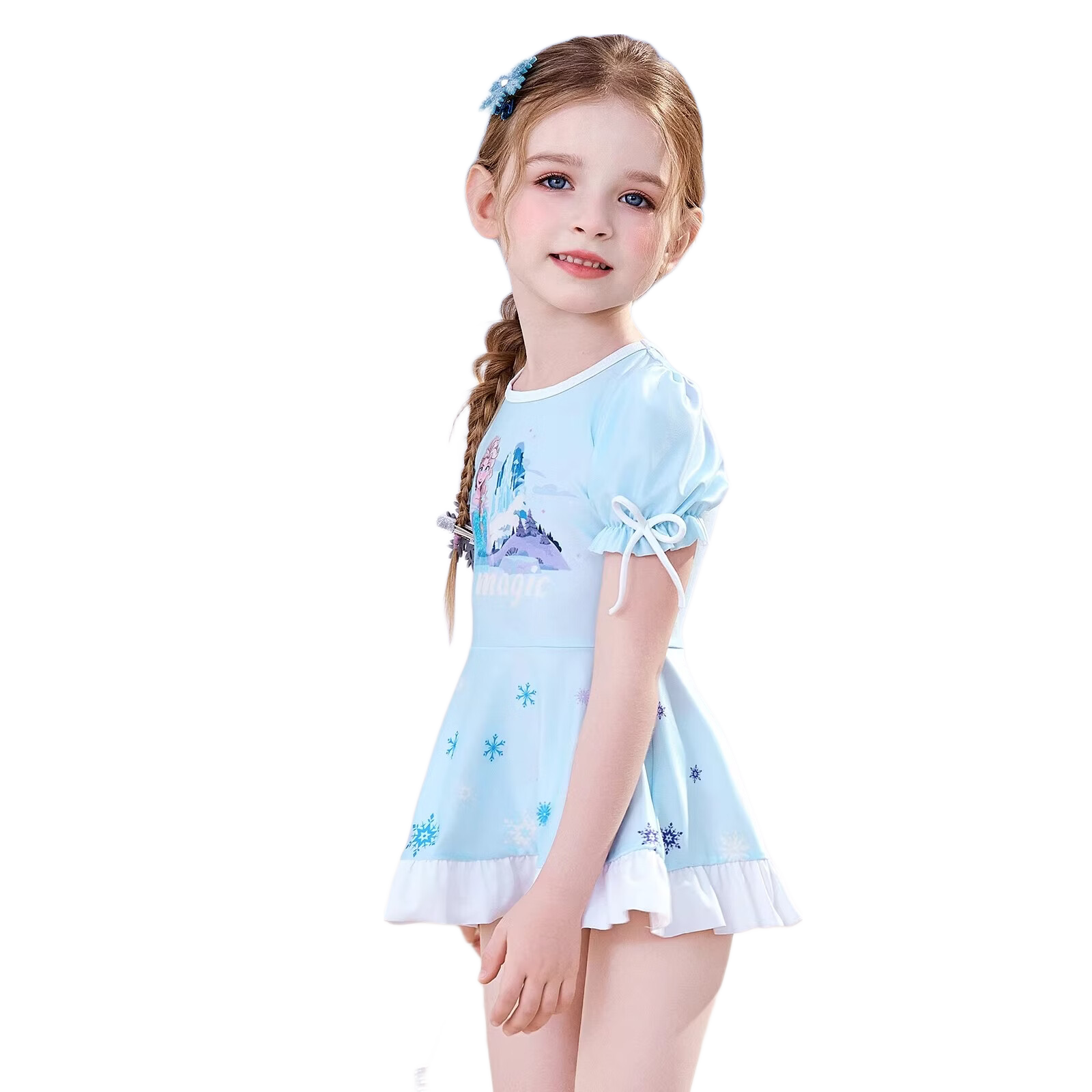 Disney Kids Girls Toddler Baby One-Piece Skirted Swimsuit Blue D35035S1E Size 110