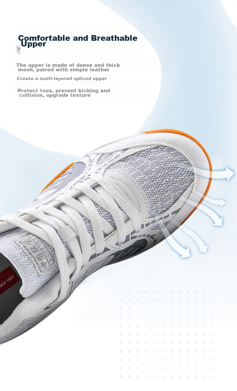 Shuangxingbate Low-Top Sports Table Tennis Badminton Shoes with Tendon Sole, Breathable Mesh Upper, Casual Running Competition Training Shoes for Men And Women Couples 6