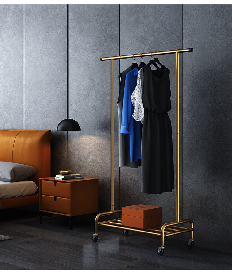 Yicainianhua Coat Rack, Floor-Standing Clothes And Hat Stand, Luxurious Bedroom Coat Hanger, Thickened Drying Rod, Multifunctional Bag Hanger, 2172-GDB 16