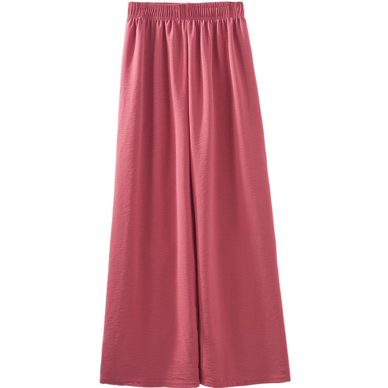 Dme [Dopamine Slim Pants] Summer Commute Elastic Waist Slimming Comfortable Draping Wide-Leg Casual Pants