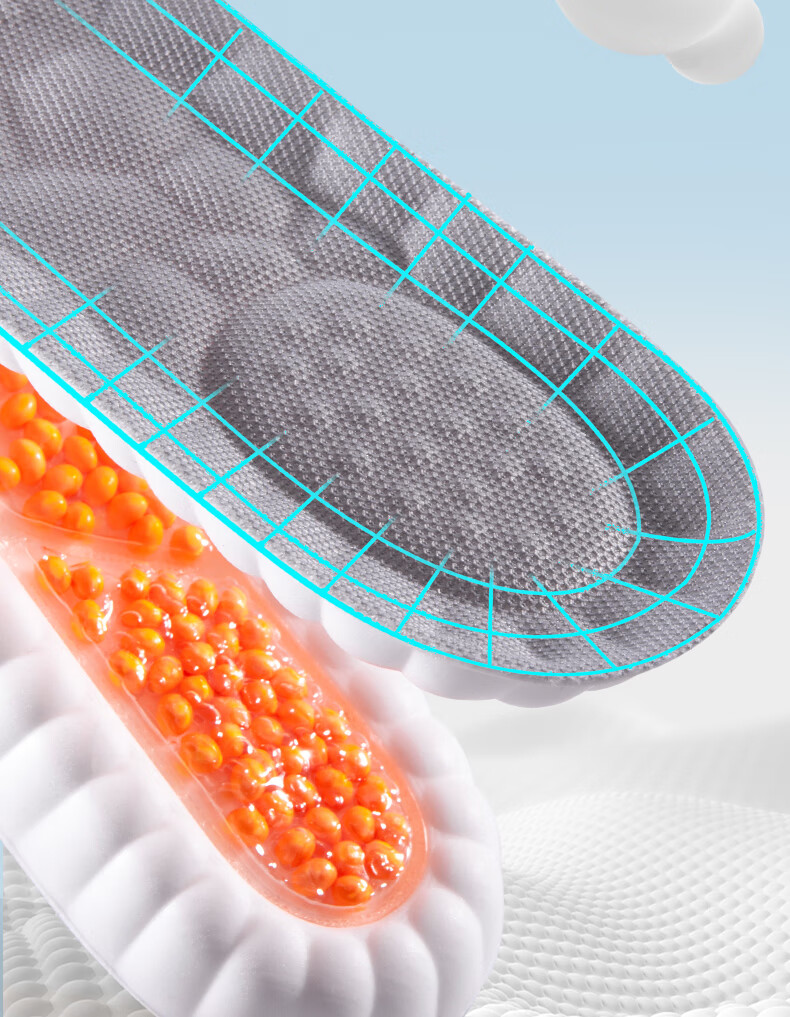 IQGD Insoles for Men, Sports Soft Cushion Cloud Technology Shock-Absorbing Breathable Squishy Feeling Basketball Military Training 8037 Size 43-44 14