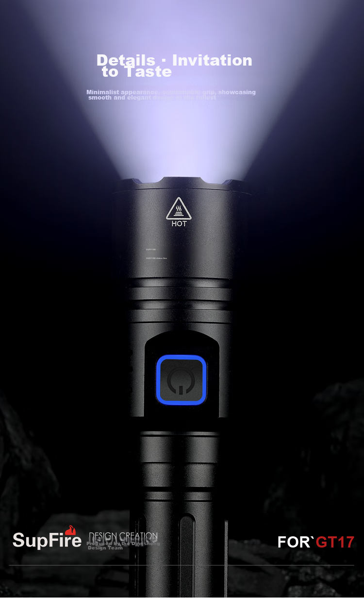 SupFire GT17 High-Intensity Flashlight, Bright Long-Range LED Light, Rechargeable Mini Portable Household Outdoor Emergency Light 22