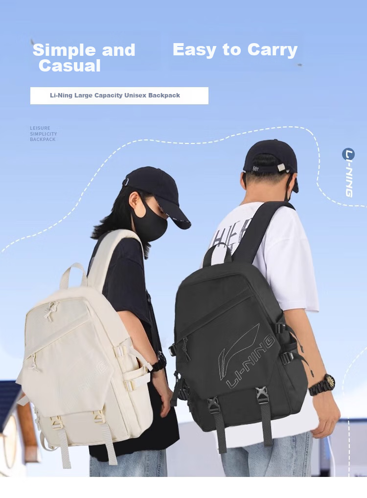 Li-Ning Backpack for Men, Large Capacity Basketball Sports Hiking Travel Backpack for Middle School And College Students 1