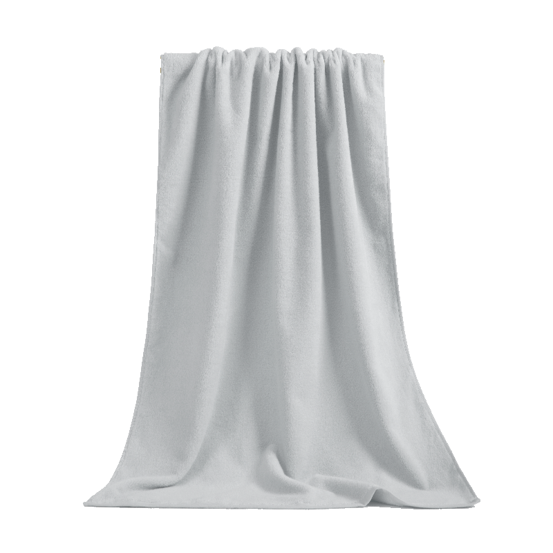 GGT Class A High-Quality Absorbent Bath Towel, Large Towel for Adults, Men And Women, Home Use, Pure Cotton, Shower Wrap Towel, Light Gray Sports