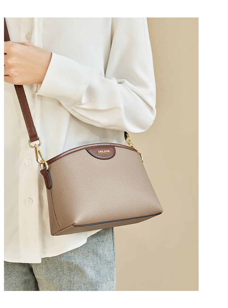 Aokang Women's Handbag, Trendy Top-Grain Leather Small Square Bag, Light Luxury Crossbody Shoulder Bag, Birthday 520 Gift for Girlfriend Or Wife 19