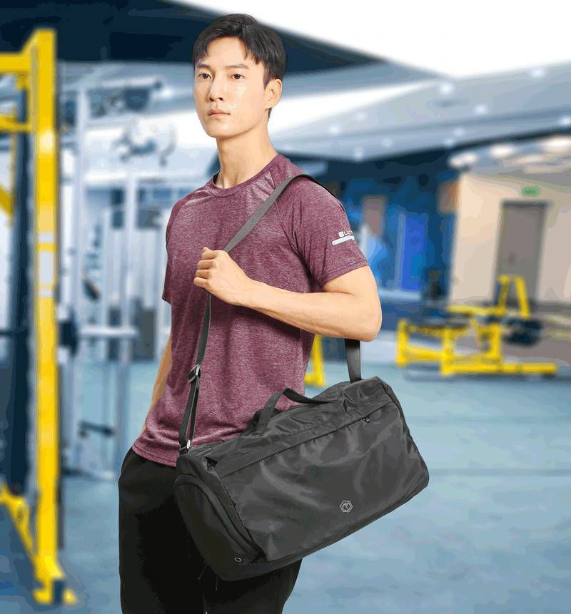 JD Jingzao Large Capacity Yoga Fitness Travel Bag Multifunctional Sports Storage Bag Black (Convertible Backpack, Crossbody, Handheld) 9