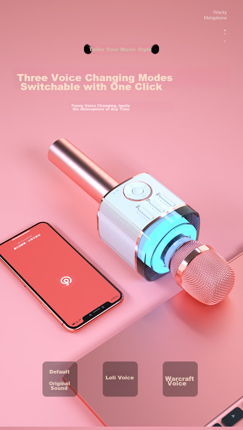 Hifier Wireless Bluetooth Microphone Speaker All-In Mobile Ai Voice Tuning Home KTV Indoor Outdoor Karaoke Live Streaming Host Portable Microphone Long Battery Life Live Streaming Device X9 11