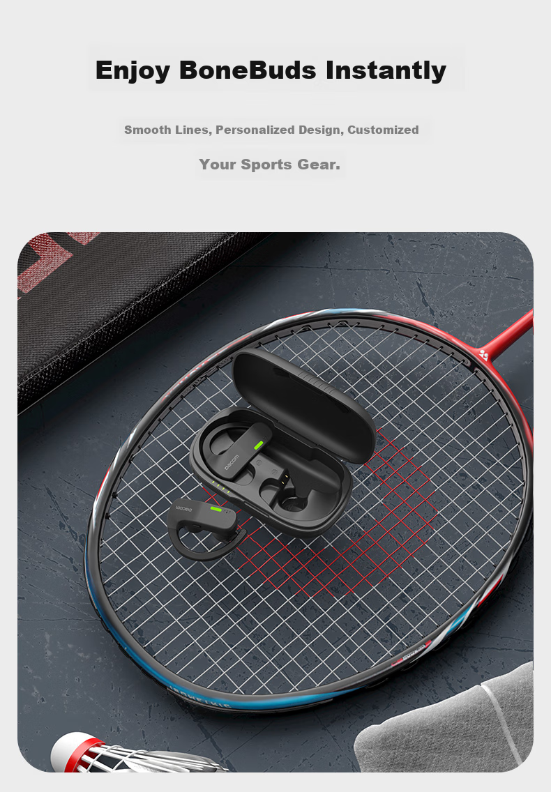 Dacom OpenBuds [Apple MFI Certified] Open-Style Bluetooth Earphones for Sports And Running, Non-In Wireless Ear-Hook Air-Bone Conduction Concept, Compatible with Huawei And Xiaomi 16
