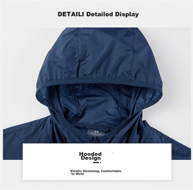 Pioneer Camp Sun Protection Clothing for Men, New Summer Outdoor UV-Resistant Sunscreen Jacket, Lightweight Breathable Skin Coat, Men's Fishing Outerwear 31