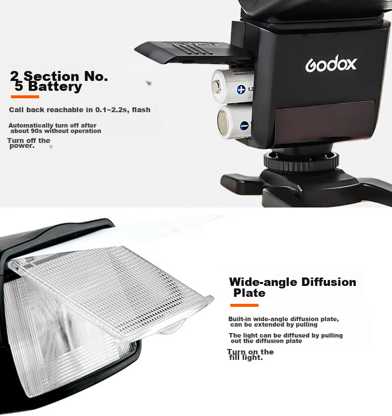 Godox TT350S Hot Shoe Light, Outdoor Photography Light, Sony Version, High-Speed TTL Hot Shoe Light 12