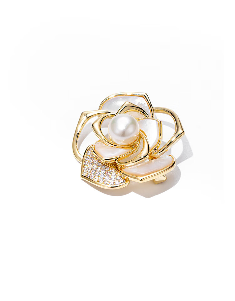 Qlady Rose Flower Coat Brooch, High-End Women's Light Luxury Suit Pin Accessory, Birthday Mother's Day Gift for Mom 4