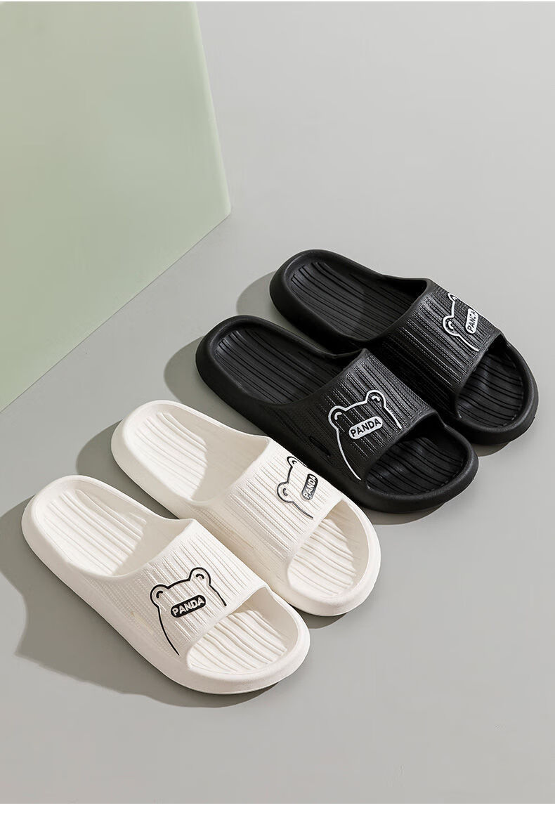 IQGD Slippers for Men And Women, Soft-Soled Floor Slippers, Non-Slip Bathroom Slippers for Couples, Black, Size 36-37 [Suitable for 35-36] 13
