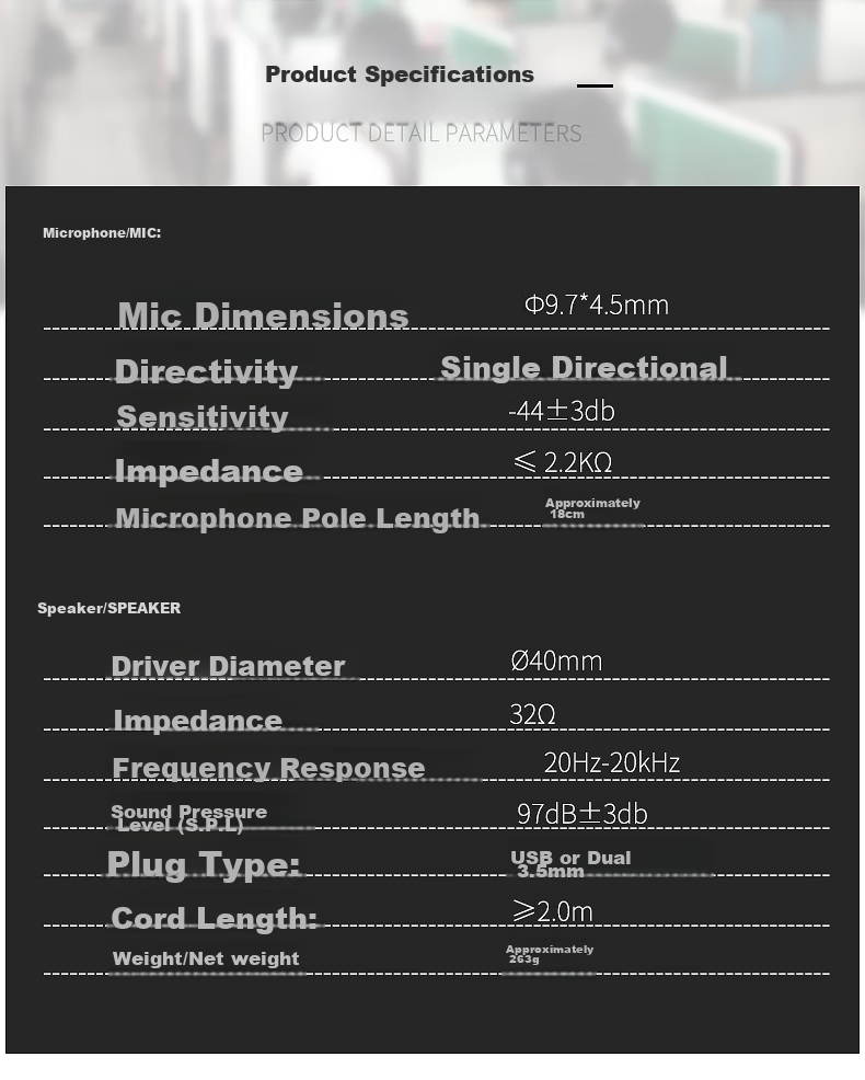 DANYIN D9000 English Speaking And Listening Test Headset Computer Earphones for Human-Computer Dialogue, College Entrance Exam, Wired with Microphone, Online Class Noise Reduction Recording 3.5mm Dual Plug 15