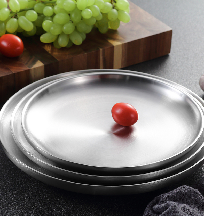 MAXCOOK 304 Stainless Steel Plate Dish, Deep Bowl 16cm, Thickened And Widened, Drop-Resistant MCWA4182 9