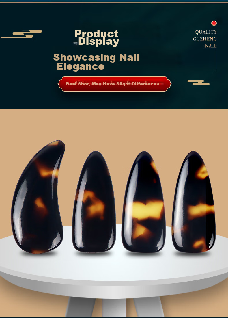 Asasi Guzheng Fingernails, Professional Performance Style, for Children And Adults, Beginner Fingernail Pieces, 8 Pieces, Large Size 11