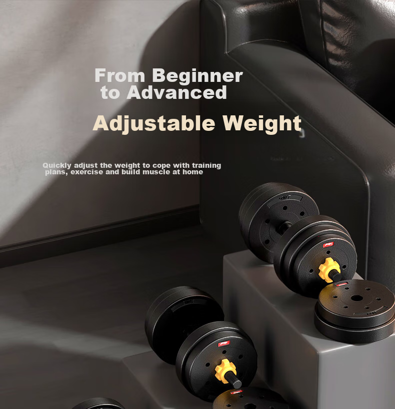 Li-Ning Adjustable Dumbbell Set for Men, Home Fitness Equipment Combination Barbell 20kg Strength Training Quick-Release Exercise 8