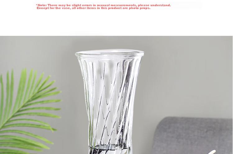 Jidukongjian Glass Vase, Living Room Decoration, Desktop Ornament, Hydroponic Flower Arrangement, Transparent Glass Vase, Diamond-Shaped, Lucky Bamboo 14