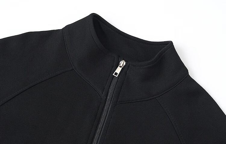 Dme [Wandering Outfit] Spring And Autumn Sporty Style Stand-Up Collar Double Zipper Long-Sleeve Top Casual Pants Women's Two-Piece Set 11
