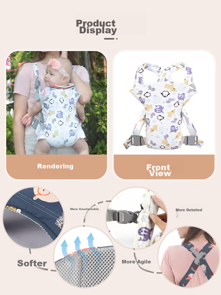 9I9 Baby Carrier Waist Stool, Front And Back Carry, Dual-Use for Newborns, Multifunctional Outdoor Baby-Carrying Device A76 12