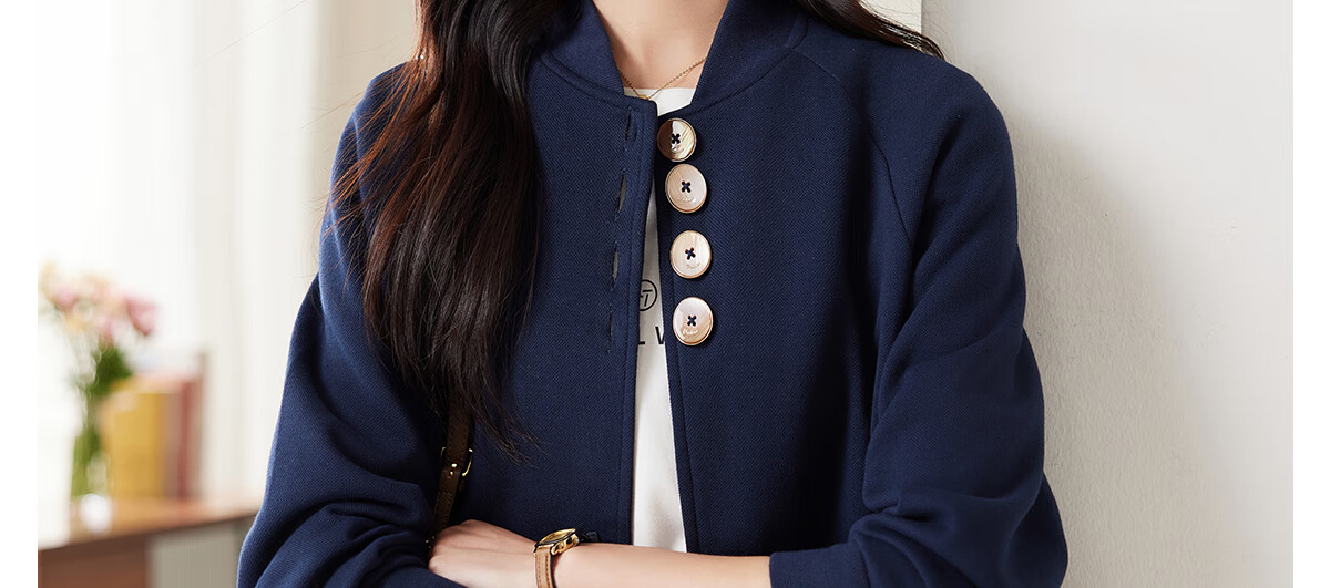 PinCai Casual Jacket for Women, Spring And Autumn Stylish Versatile Short Jacket, Casual Simple Outerwear P143U2014 15