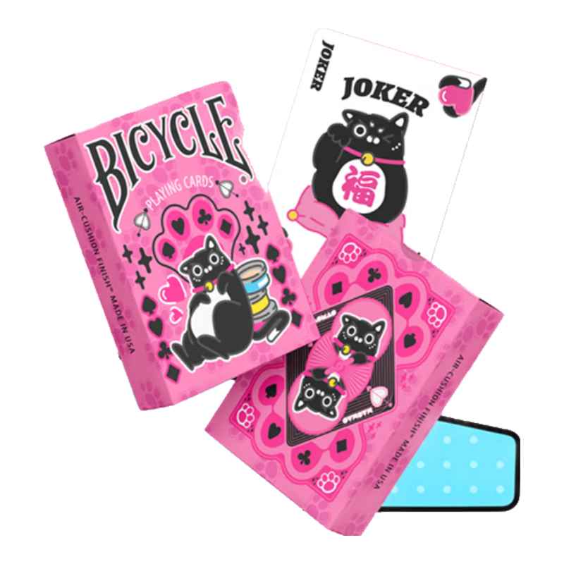 BICYCLE Playing Cards, Trendy Paper Cards with Cute Cat And Dog Series, Milk Cow Cat, One Deck of Cats