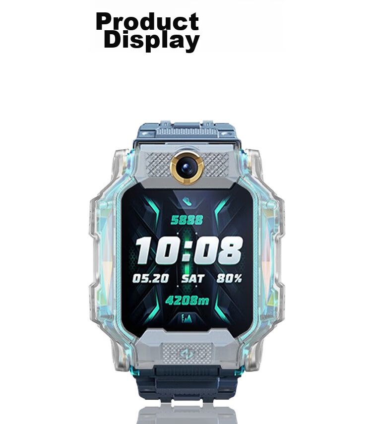 ESCASE Protective Case for Xiaotiancai Children's Smartwatch Z8/Z8A, Slim Shockproof Anti-Collision Full Coverage Outer Shell Accessory, Transparent 14