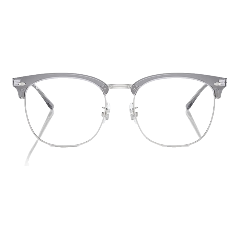 RayBan Optical Frame, Square Black Frame, Semi-Rimless Myopia Glasses Frame, 0RX7318D 8326 Gift