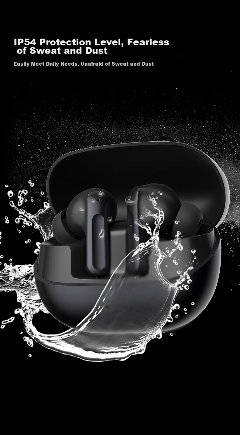 Newmine Q7 True Wireless Bluetooth Earphones, ANC Active Noise Cancellation Headphones, Sports Running Call Noise Reduction, In-Ear Low Latency Ultra-Long Battery Life Universal for Apple Xiaomi Huawei White 10