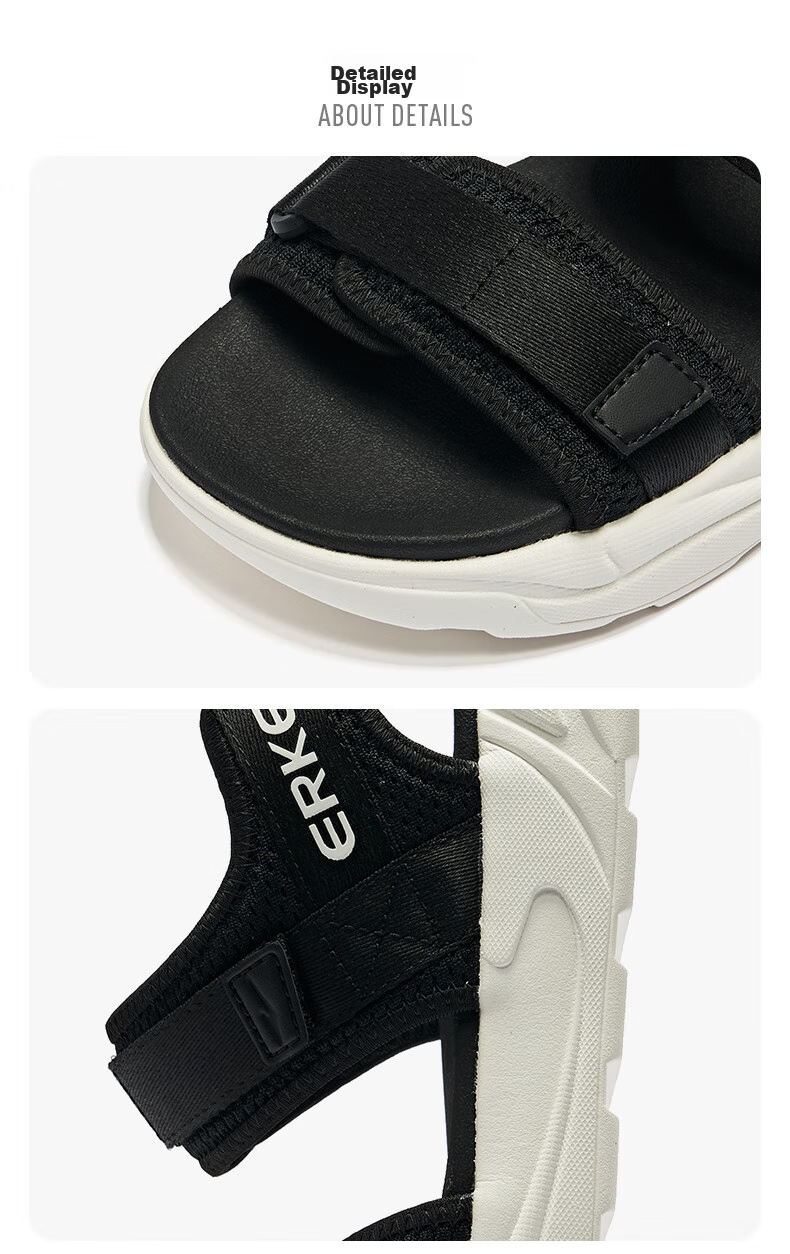 ERKE Women's Sandals, New Autumn Release, Breathable Soft Sole Comfortable Beach Shoes, Outdoor Casual Slippers, Couple Style | Zhulang 3
