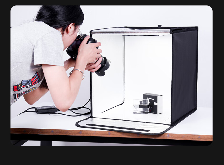 Hakutatz 40CM LED Small Photography Studio Equipment, Warm Light for Food And Jewelry, Fill Light Kit, Product Shooting, Still Life Photography, Softbox Lighting Equipment, Props 13