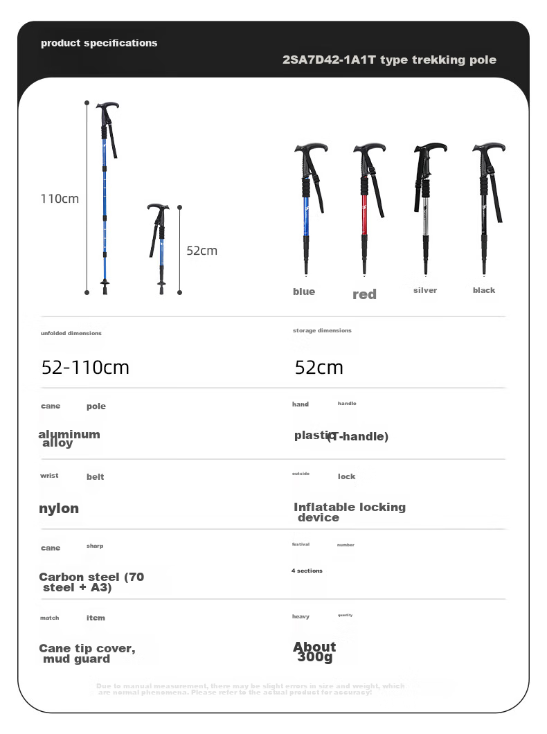 CAMEL [Qingfeng] Hiking Pole, Outdoor Trekking, Lightweight Portable Telescopic Mountaineering Equipment, Aluminum Alloy Walking Stick 11