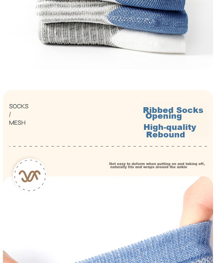 LangSha Children's Socks, Boys' Spring And Summer Thin Cotton Socks, Comfortable Breathable Mesh Socks for Boys 8
