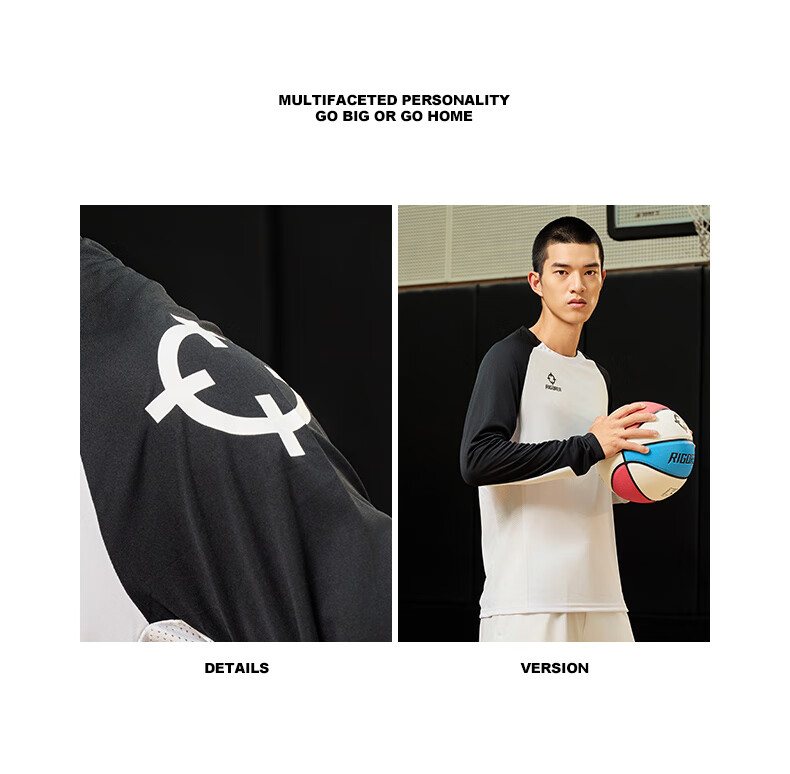 RIGORER Quick-Dry Long Sleeve T-Shirt, Basketball Fitness Wear, Men's Fashionable Casual Sports Outdoor Comfortable Trendy Breathable Clothing 15