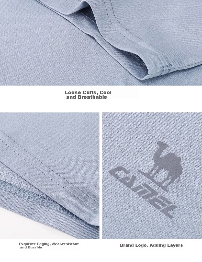 CAMEL Short-Sleeve T-Shirt for Men, New Summer Style, Loose-Fit Round Neck Outdoor Sportswear, Running Training Ultra-Thin Quick-Dry Top 32