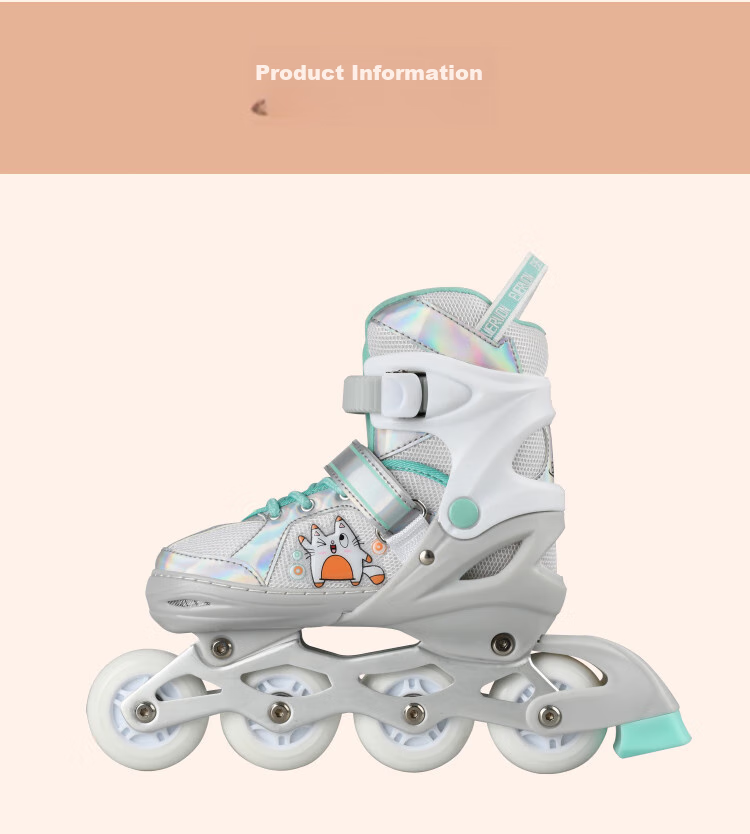 EVERVON Roller Skates for Children 088 Boys And Girls Full Flash Inline Skates with Helmet And Protective Gear Size S Fits 30-33 6