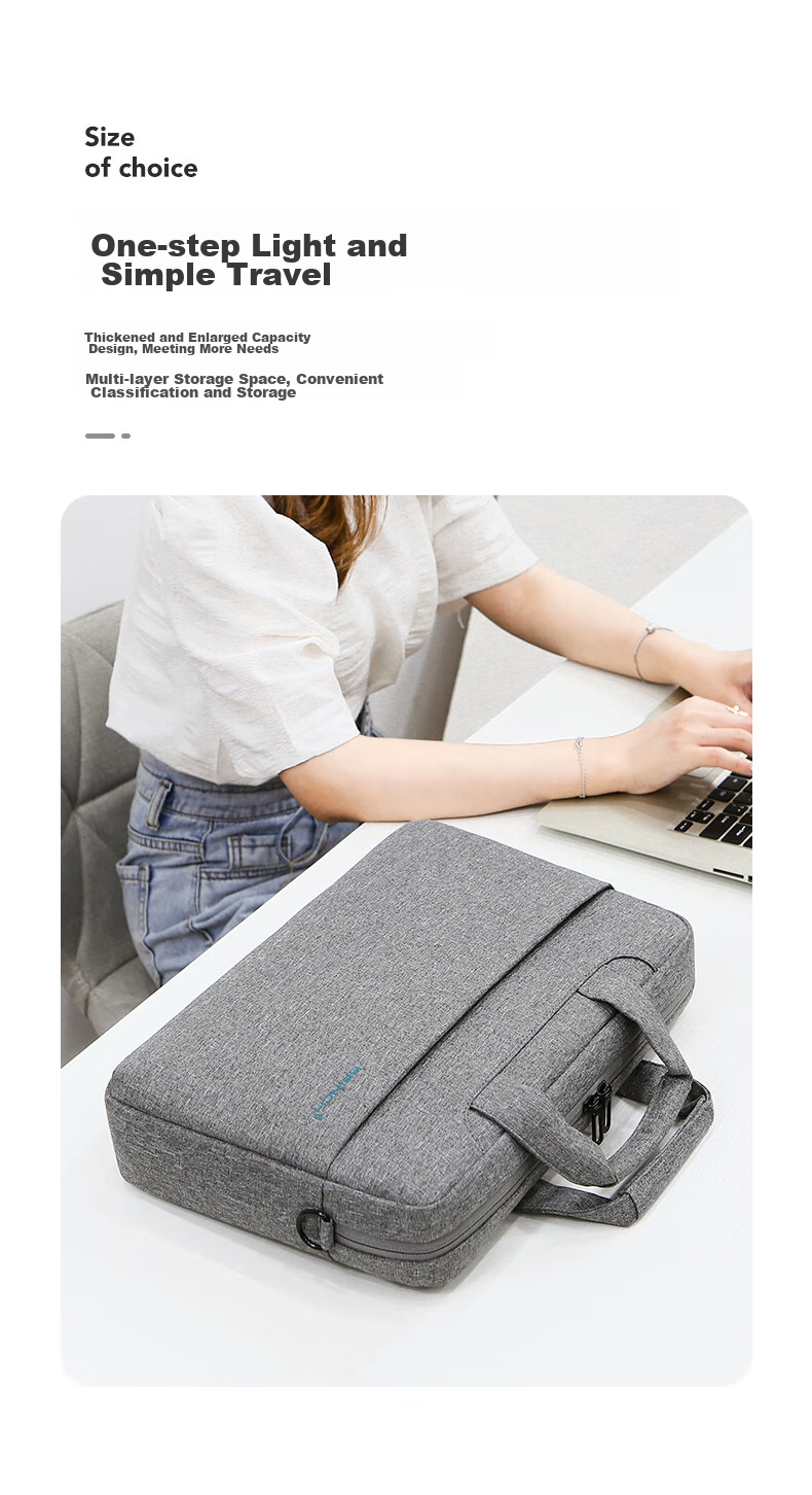 BRINCH Laptop Bag, 15/16 Inch Business Travel Handheld Shoulder Bag, Suitable for Apple And Huawei Laptops 4