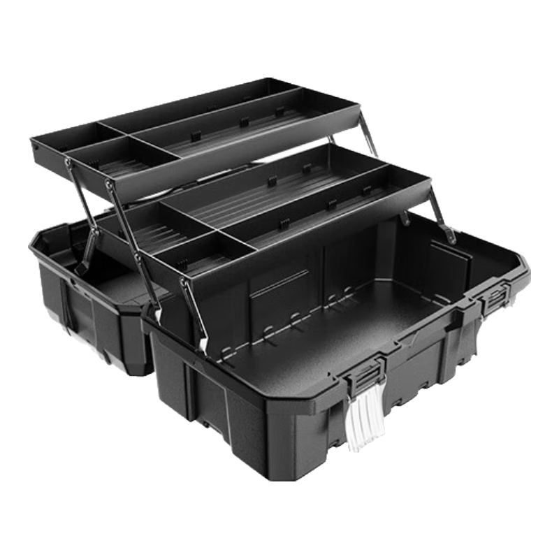 Delixi Industrial Grade Toolbox Household Multi-Functional Hardware Art Box Electrician Multi-Layer Folding Storage Case