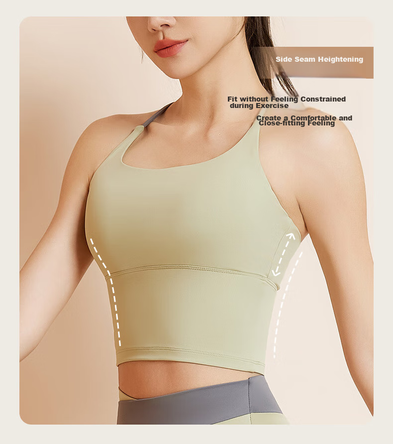 VICTORIATOURIST Women's Yoga Wear, Autumn And Winter Quick-Dry Sports Bra, High-Intensity Training Suit, Running Fitness Vest Two-Piece Set, Green XL 11