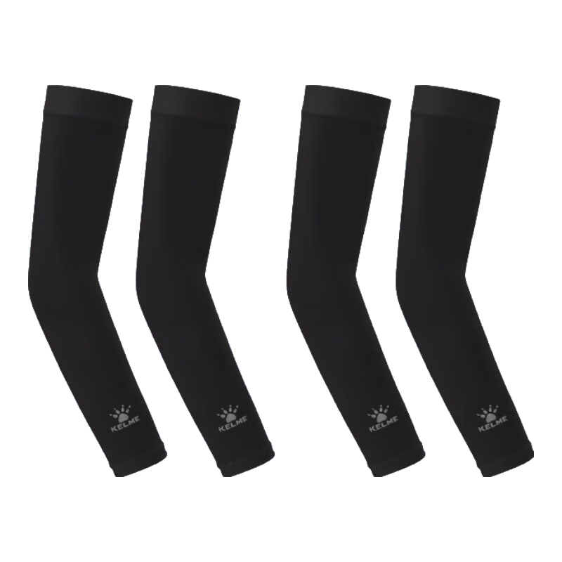 KELME Ice Sleeves for Men [Set of Four], Sun Protection Arm Sleeves for Women, Silk-Like Sleeves for Summer, Cycling Fishing Driving Arm Guards, Basketball Sleeves