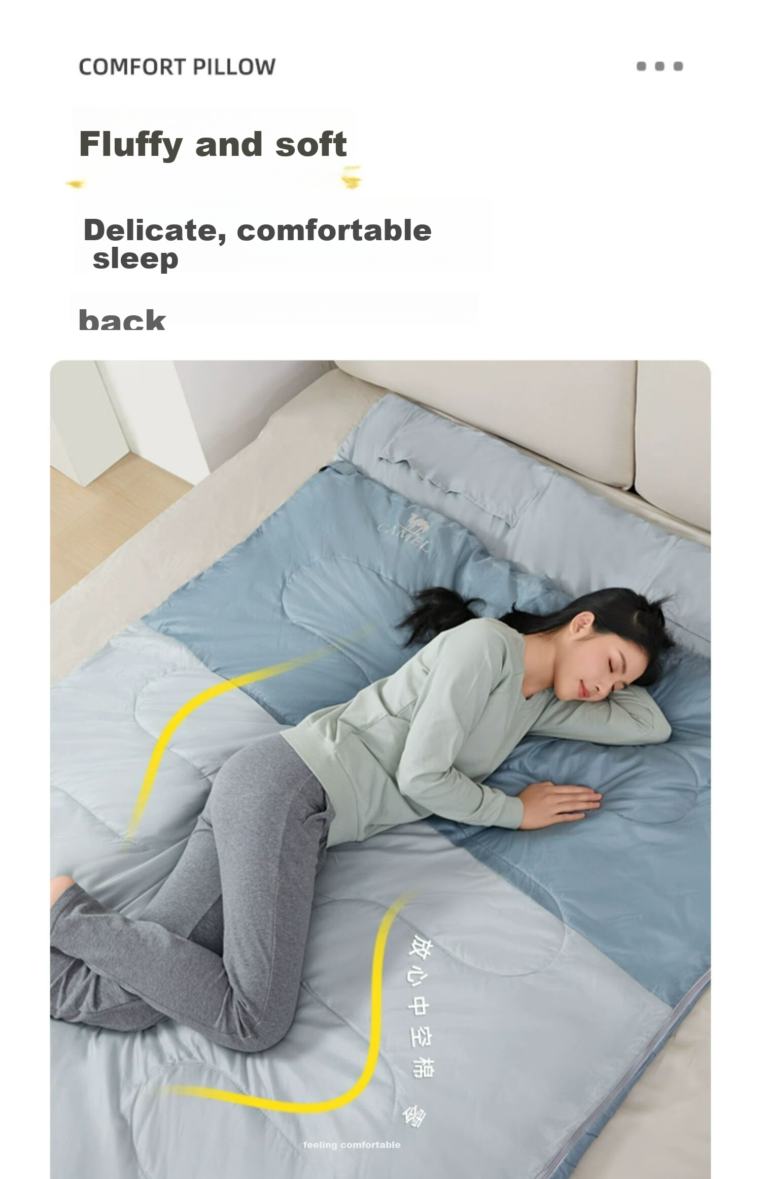 CAMEL Outdoor Double Sleeping Bag for Adults, Warm Camping Sleeping Bag, Thickened Spring Cold-Resistant Lightweight Anti-Dirt Sleeping Bag 5150A 6