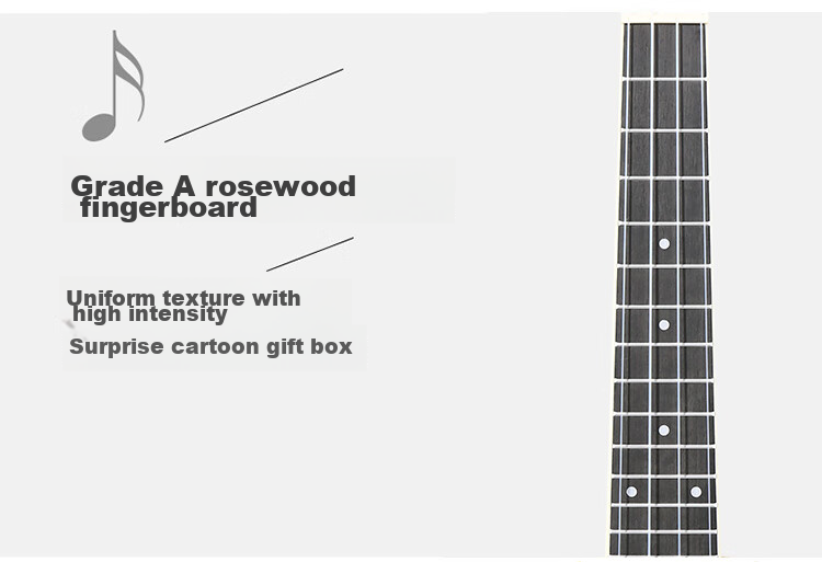 MOSEN MUS800 Ukulele, Classic All-Peach Wood Mini Guitar, 21 Inches 12