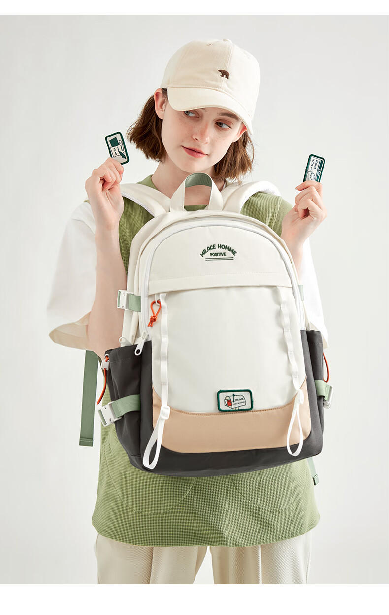 Mr.ace Homme Korean-Style Simple Fashion Backpack for Women, Large Capacity Schoolbag for College Students, Lightweight Backpack for Laptops And Notebooks for Me 1
