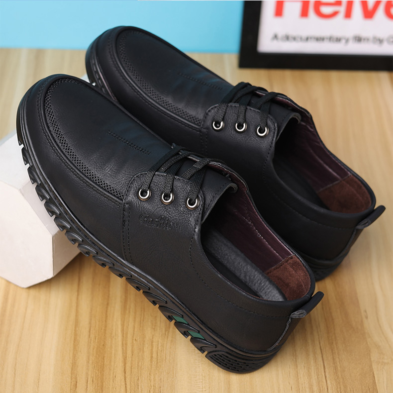 CARTELO Casual Leather Shoes for Men, Soft-Soled Comfortable Driving Shoes, Stylish Business Casual Shoes, 30963 Black, Size 41 17