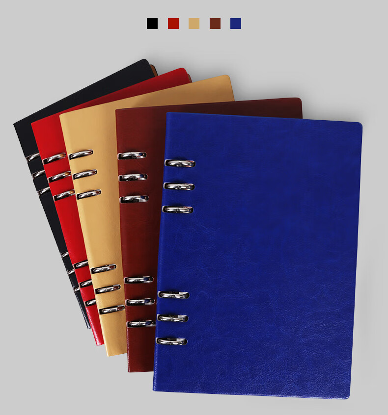 XYBP Notebook, Business Journal B5, Loose-Leaf Detachable Diary, Customizable for Businesses (B5 Brown) 8